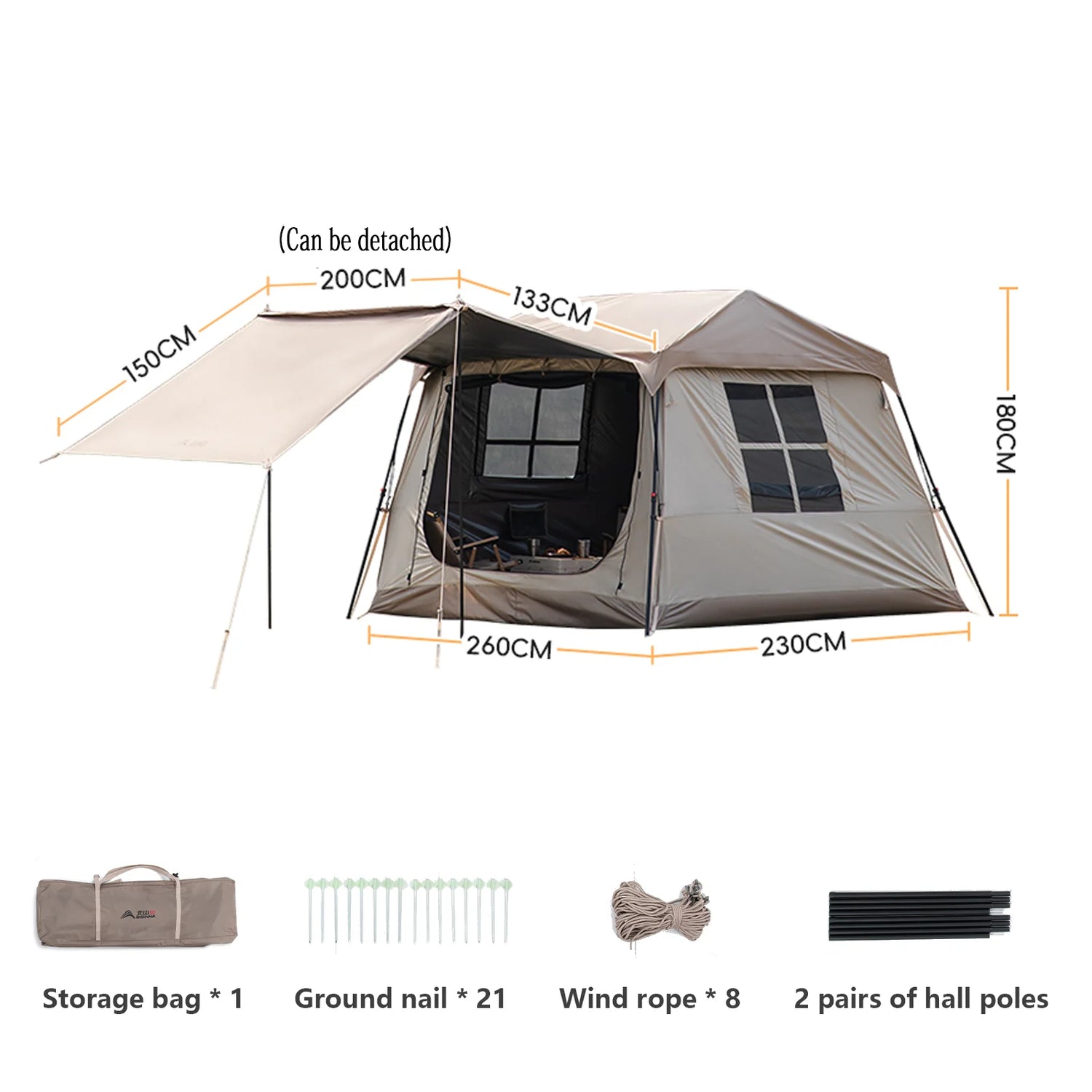 Persons Outdoor Automatic Camping Family Tent