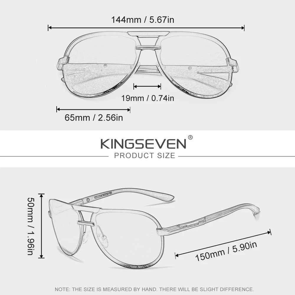 KINGSEVEN Pilot Anti-Glare Sunglasses – Polarized UV400 Fashion Eyewear for Men &amp; Women