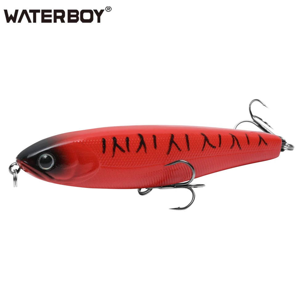 WATERBOY Pencil Stickbait – Walk-the-Dog Topwater Lure, 8.5cm / 9.5cm / 12.8cm, 32 Colors