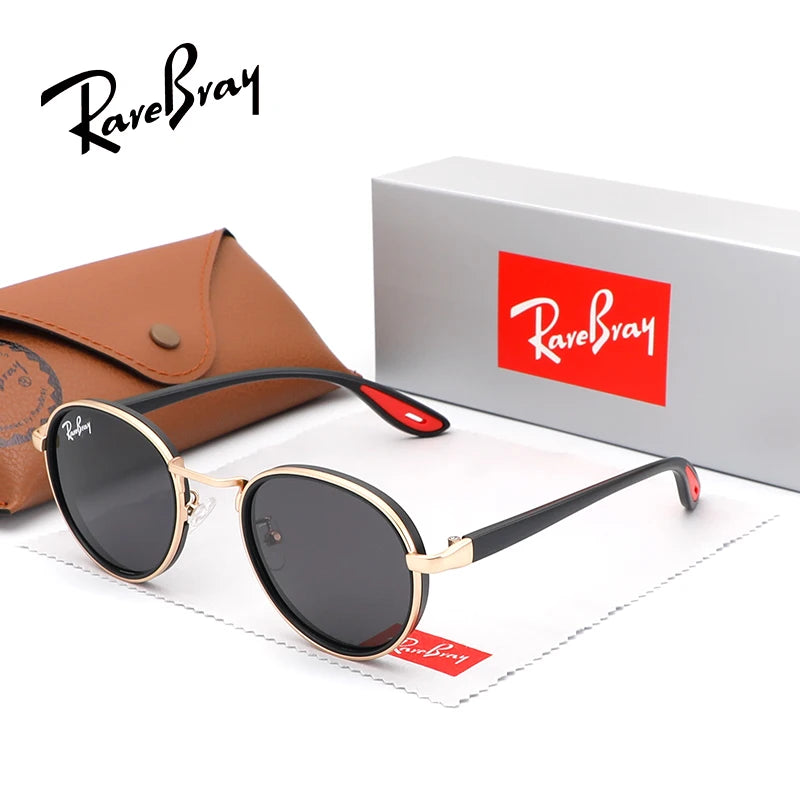Round Frame Polarized Sunglasses – Unisex UV400 Retro Oval Shades for Driving &amp; Outdoor