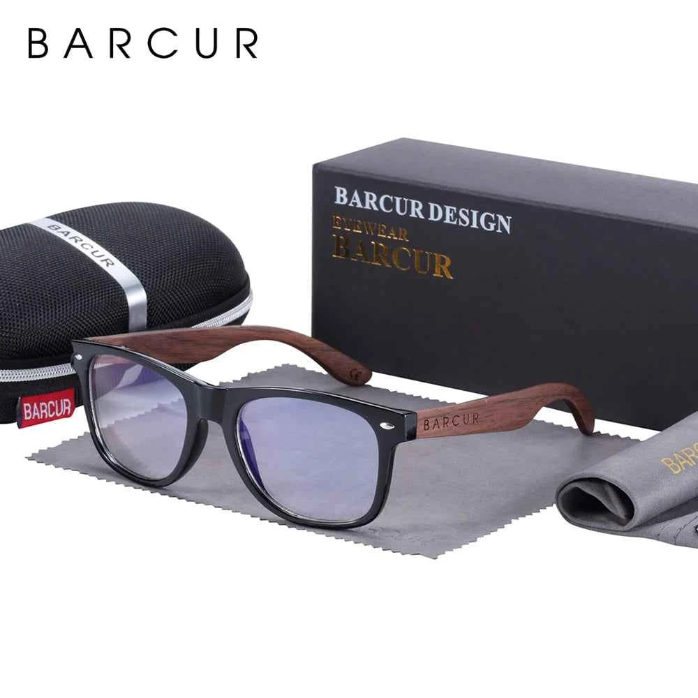 BARCUR Black Walnut Wood Polarized Sunglasses – UV400 Protection
