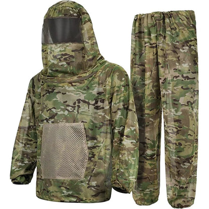 Camouflage Hooded Ghillie Suit – Mosquito-Proof Hunting &amp; Outdoor Clothing for Men &amp; Women