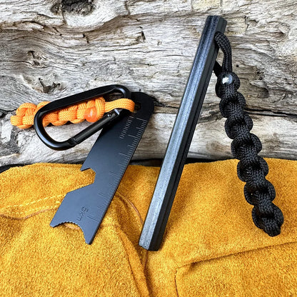 Bear Grylls Survival Fire Starter Magnesium Flint Rod, Portable Emergency Firesteel Kit Compass Whistle for Camping Hiking Tool