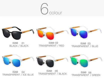 DUBERY Natural Wood Polarized Sunglasses – UV400 Rectangle Frame for Men