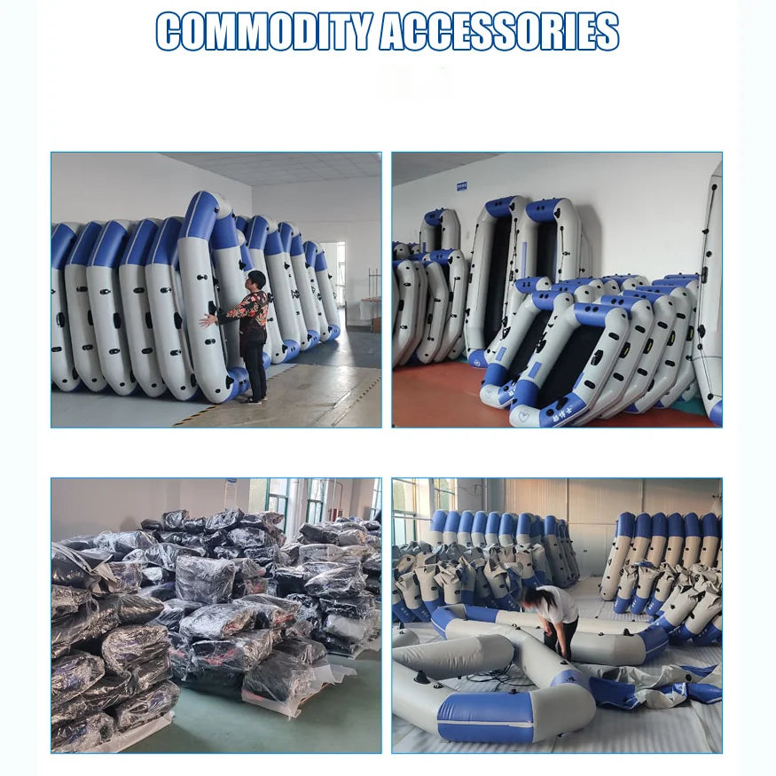 New 1.75~3.6m Inflatable Fishing Boat PVC 0.7mm Thickened Kayak Canoe Boat Sea Drifting Boat Rubber  Kayak Canoe Boat Drifting Boats