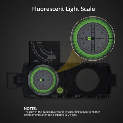 IP65 Waterproof Metal Compass with Clinometer – Precision Navigation for Camping, Hunting &amp; Hiking