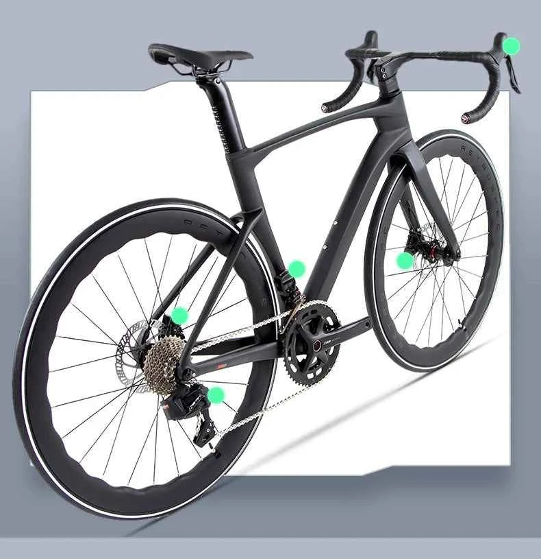 Twitter Full Carbon Road Bike Wireless Electronic Shifting WheelTop EDS TX 2X12 Speed Hydraulic Disc Brake Adult Men&