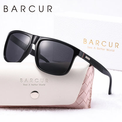 BARCUR Polarized Rectangle Sunglasses – UV400 Mirror Lens, Polycarbonate Frame, Daily &amp; Travel