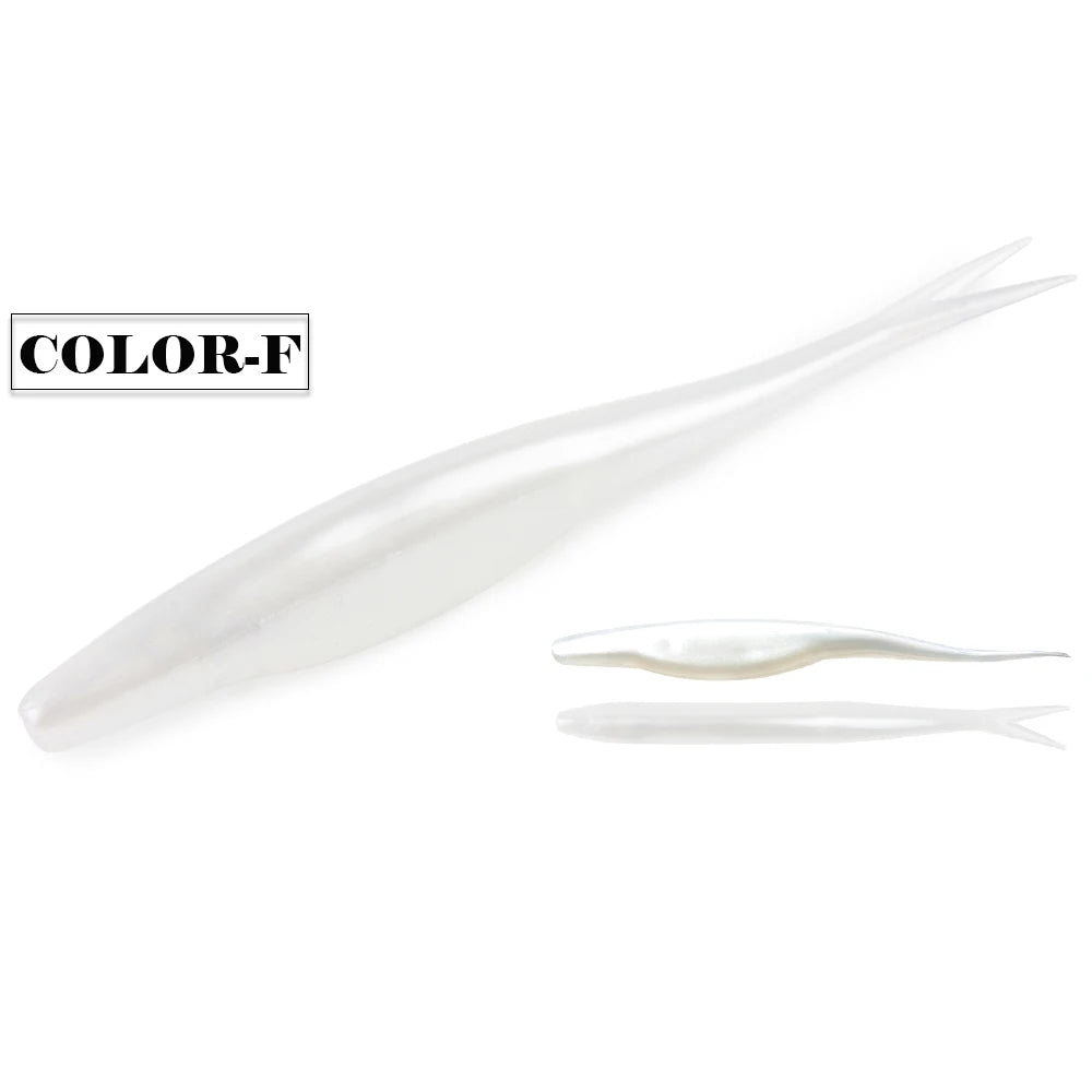 Spinpoler TPR Jerk Shad Swimbait – 5"/12cm Floating Soft Bait, 5 Pcs