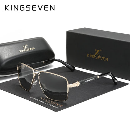 KINGSEVEN 7790 Polarized Square Sunglasses – Alloy Frame, UV400, Photochromic Options
