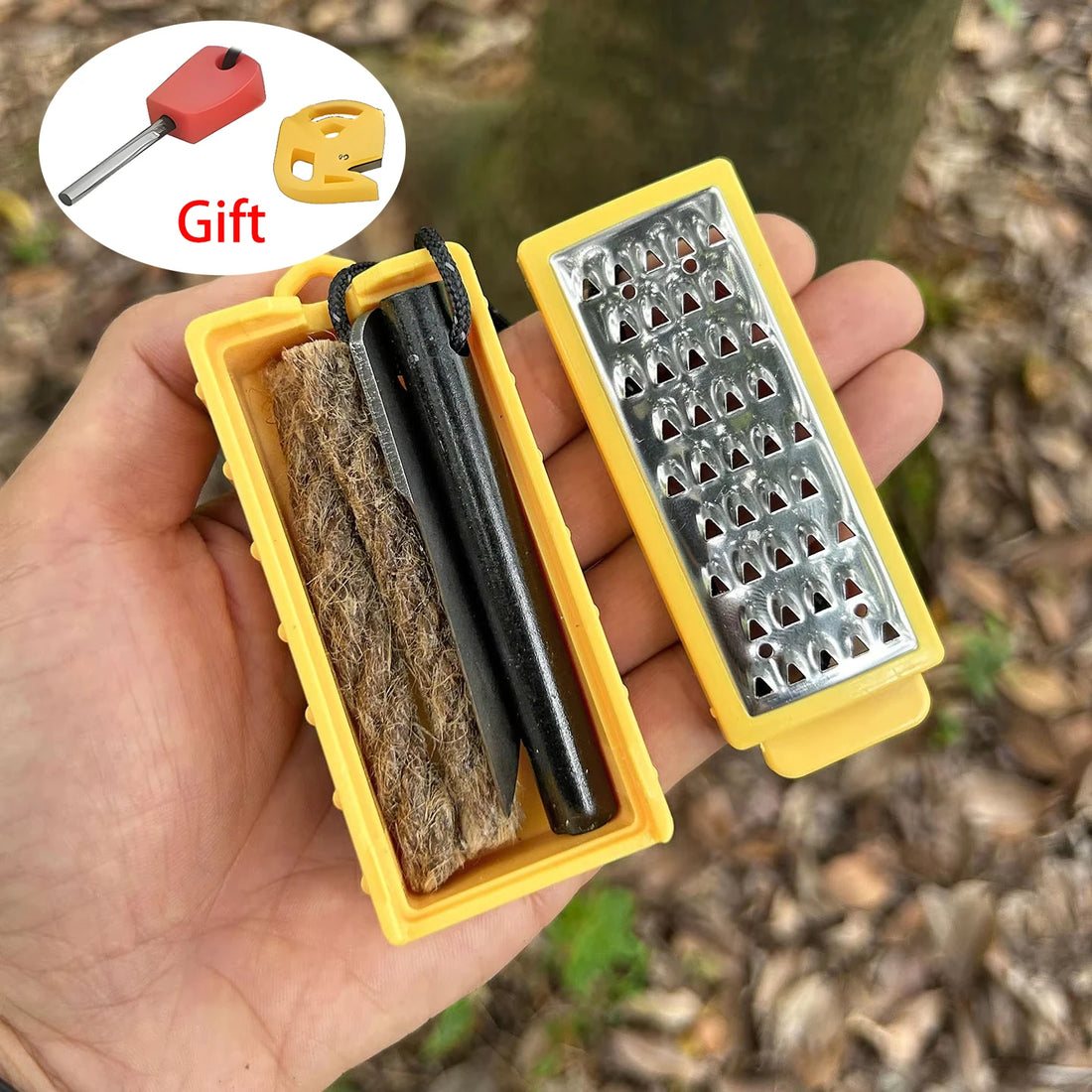 NEW Outdoor Camping Flint Set Fire Equipment Wilderness Survival EDC Tool Pack Pal Tinder Maker with Fire Starter