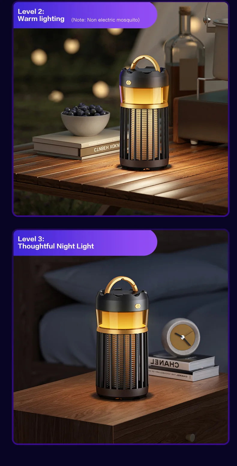 3-in-1 Mosquito Repellent Lamp Camping Lighting Insect Repellent Home Nightlight Electric Shock Mosquito Repellent Household