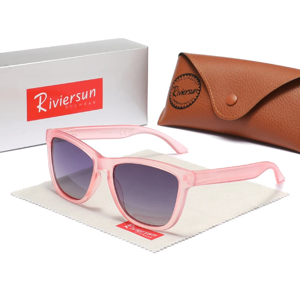 RIVIERSUN Classic Polarized Sunglasses – UV400 Unisex Retro Square Eyewear