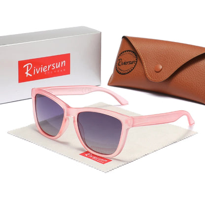 RIVIERSUN Classic Polarized Sunglasses – UV400 Unisex Retro Square Eyewear