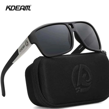 KDEAM KD520B16 Oversized Polarized Sunglasses – Square, Mirror, UV400, Unisex