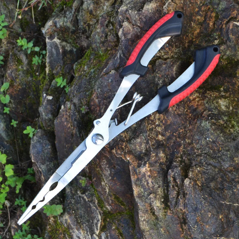 Stainless Steel Fishing Pliers – 3-in-1 Hook Remover, Line Cutter &amp; Ring Opener | Freshwater &amp; Saltwater