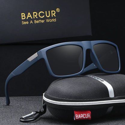 BARCUR Business Style Polarized Sunglasses – UV400 Square Frame for Daily Travel