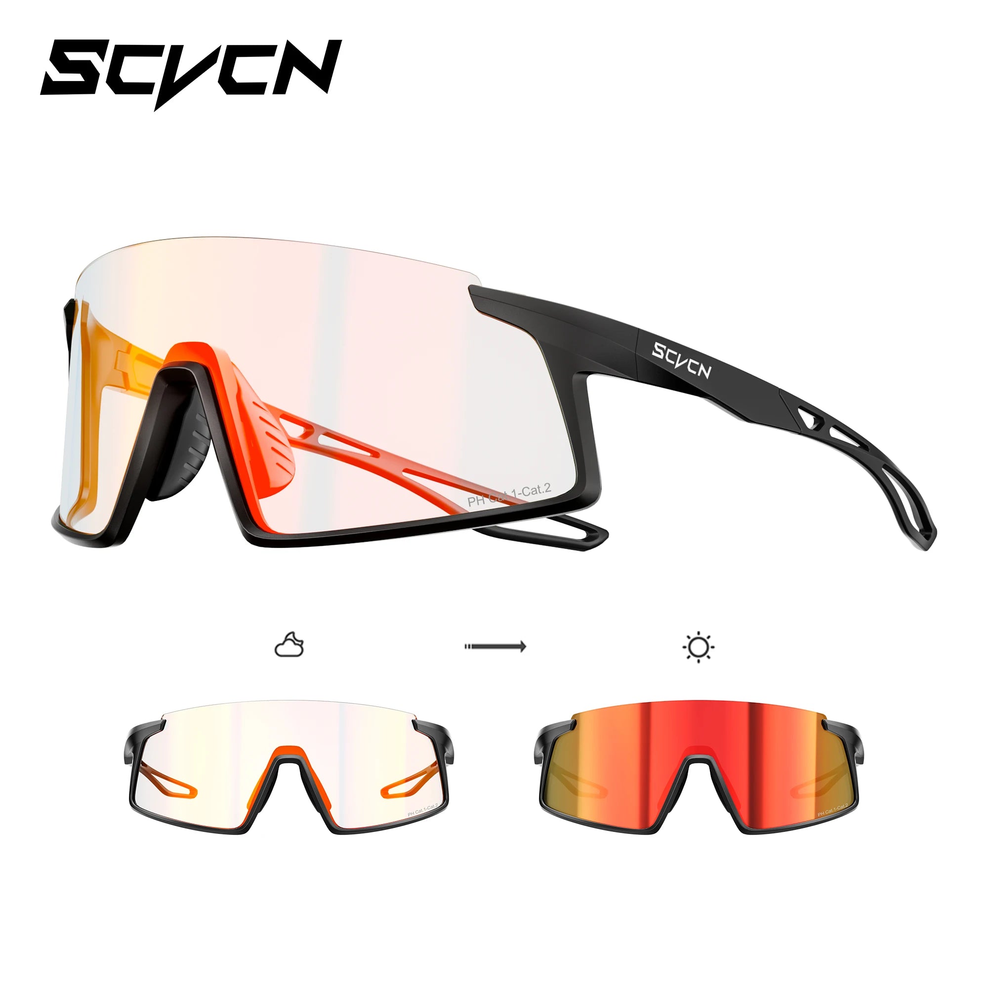 Kapvoe Cycling Sunglasses Photochormic Glasses for Men Hiking UV400 Sports Casual Glggles MTB Bike Glasses Outdoor Eyewear 2026