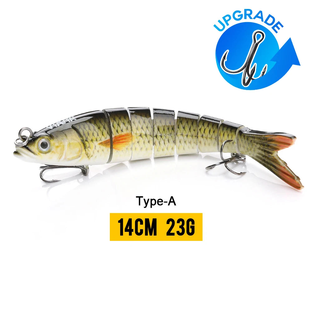VTAVTA Jointed Swimbait Crankbait – Sinking Wobbler, 6/7/8-Segment, 10–14cm, 60+ Colors