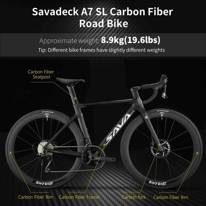 SAVA A7L 26 new Low-Priced Carbon Fiber Road Bike with SENSAH 7120 Kit Road Bike Lightweight 8.9kg Road Bike Race Bike