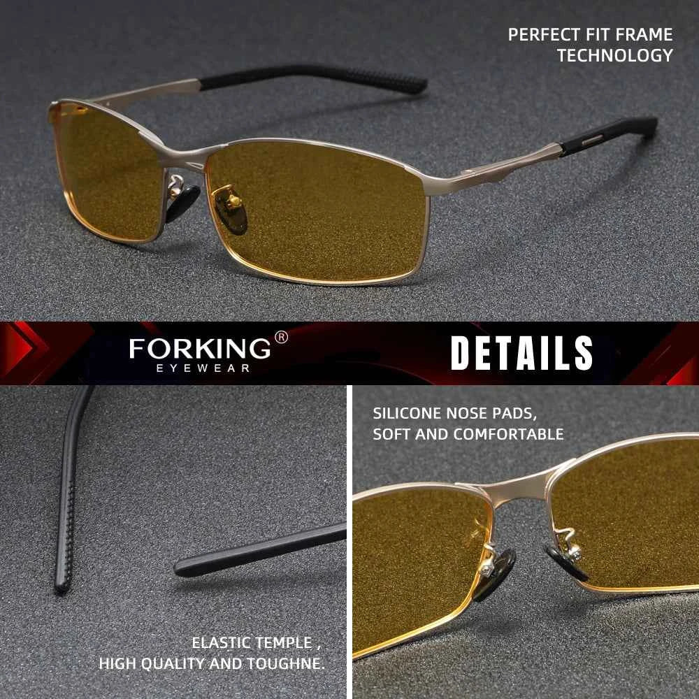 FORKING UV400 Polarized Rectangle Sunglasses – Unisex Outdoor Sport