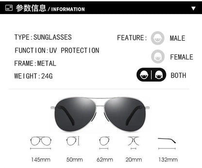 RCWJBON Square Aviator Sunglasses – UV400 Stainless Steel Frame | Unisex Driving &amp; Outdoor Eyewear