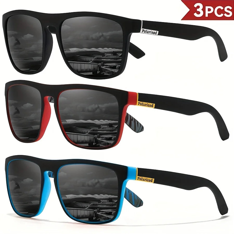Polarized Square Sports Sunglasses UV400 – Driving, Fishing &amp; Cycling (1, 2, 3 or 4 Pack)