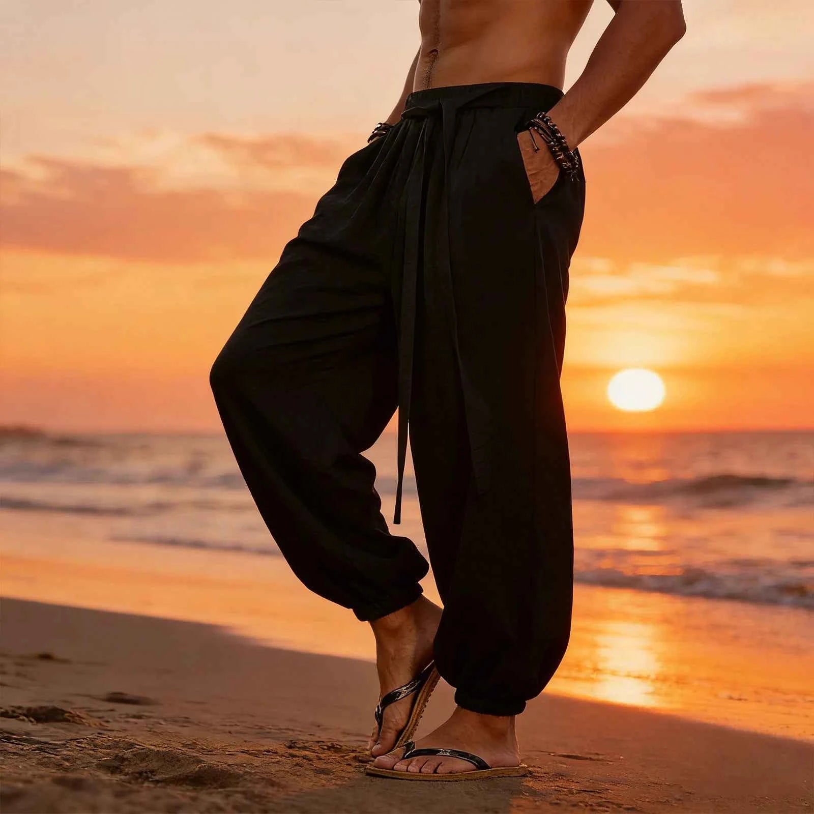 FGKKS Brand New Men Pants Fashion Casual Holiday Comfortable Cotton Loose Style Spring Pants Man Traveling Trousers