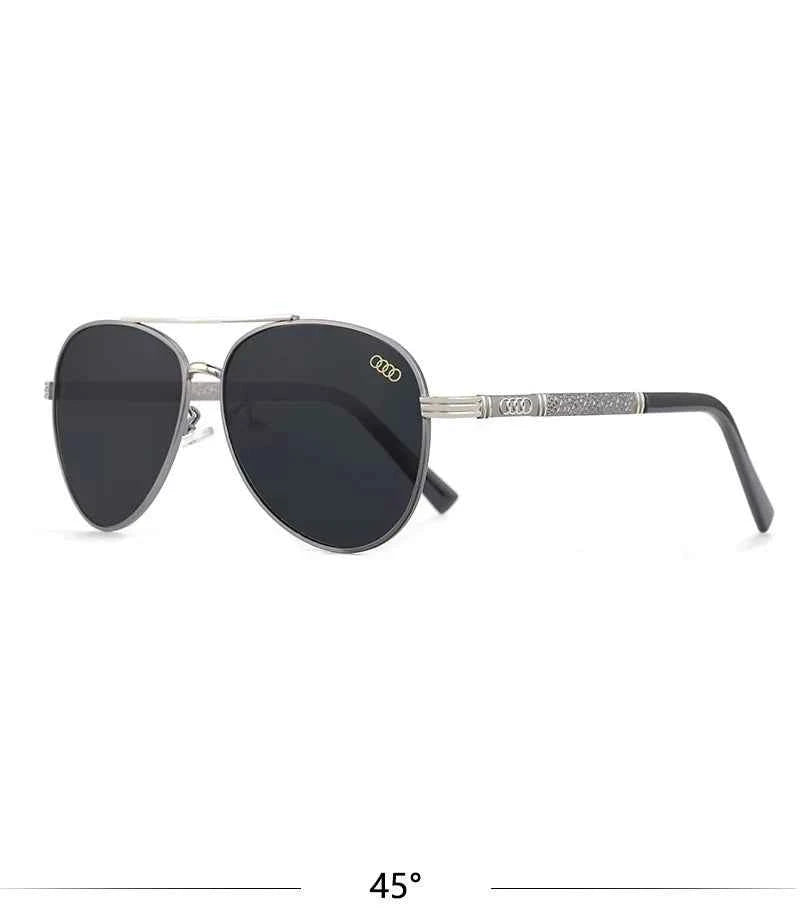 Audi UV400 Polarized AntiGlare Retro Flight Sunglasses Glasses for Motorcycle Classic FrogEye Outdoor Glasses Men Women 501