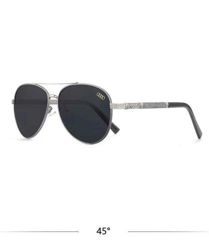 Audi UV400 Polarized AntiGlare Retro Flight Sunglasses Glasses for Motorcycle Classic FrogEye Outdoor Glasses Men Women 501