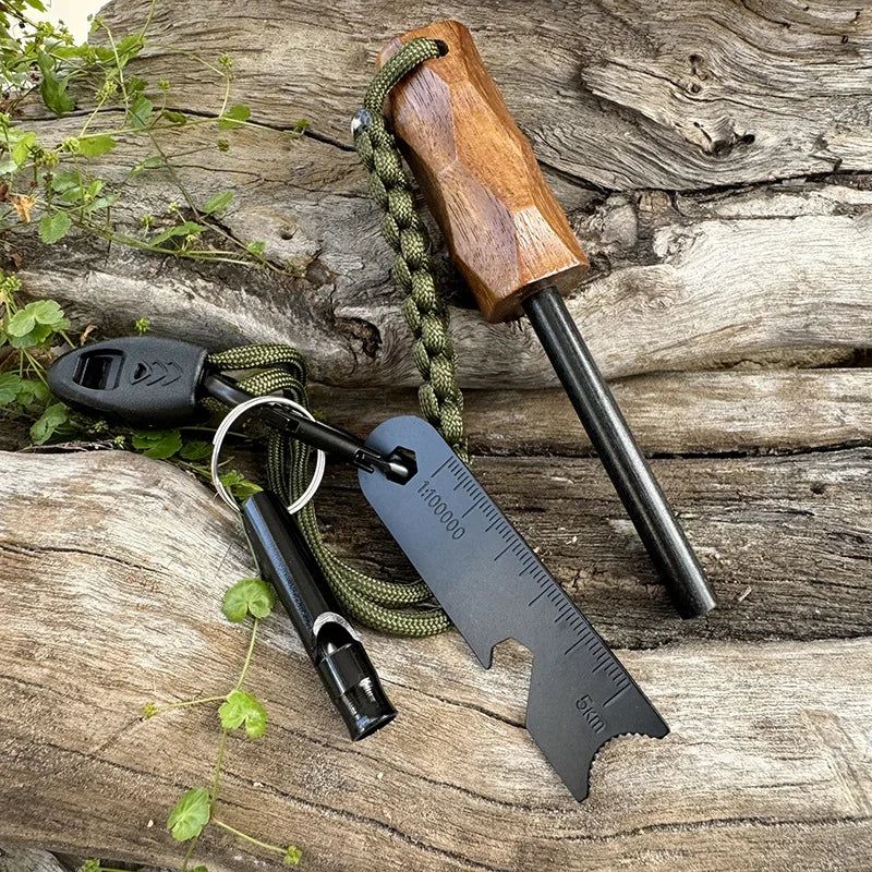 Bear Grylls Survival Fire Starter Magnesium Flint Rod Portable Emergency Fire steel Kit Lighters Smoking for Camping Hiking Tool