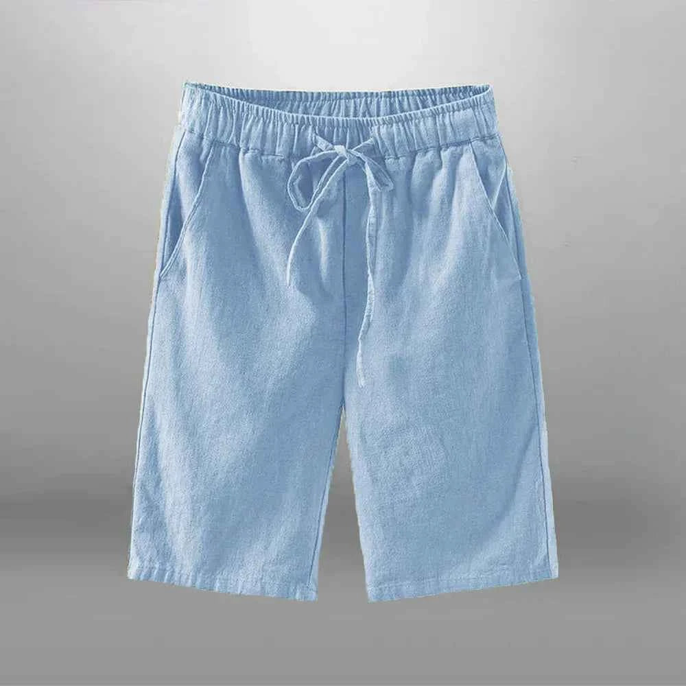Men Shorts for Men Cotton Linen Casual Breathable Beach Shorts Men&