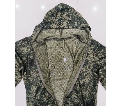 AUKUPKEE Tactical Mesh Mosquito-Proof Suit – Unisex Camo Hoodie &amp; Pants Set
