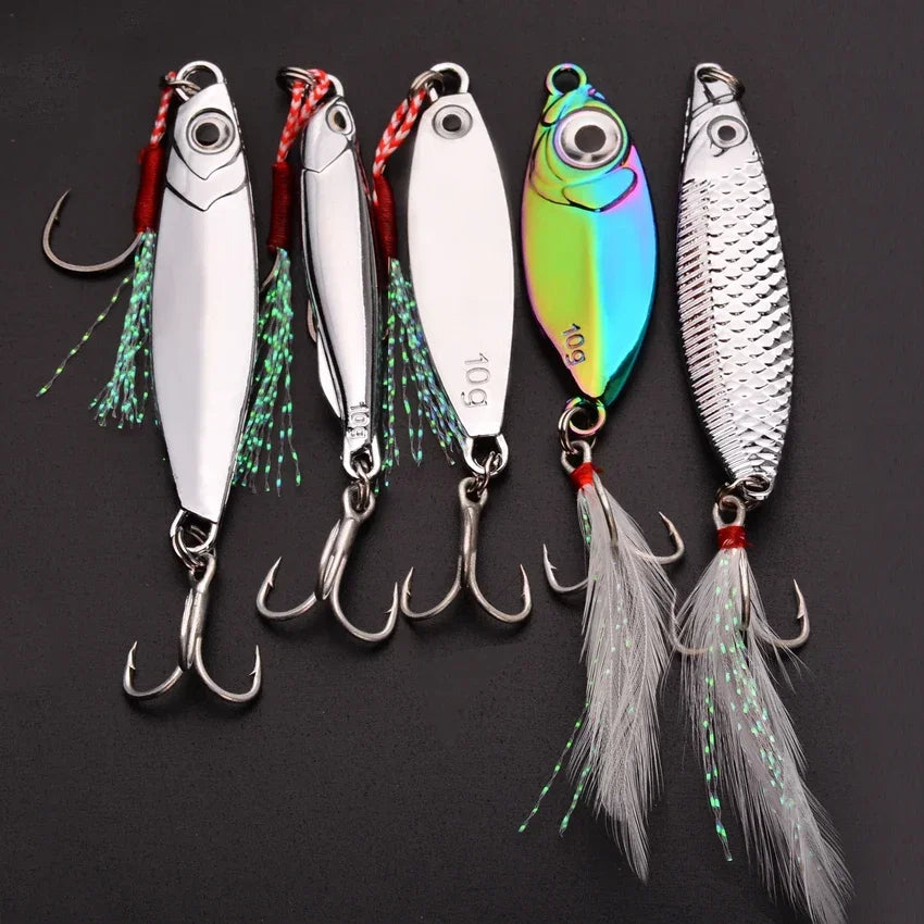 5pcs Metal VIB Wobbler Fishing Lure Set – 3g/10g/15g Sinking Hard Bait for Sea &amp; Freshwater Fishing