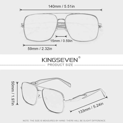 KINGSEVEN Polarized Sunglasses – UV400 Rectangle Frame for Men &amp; Women