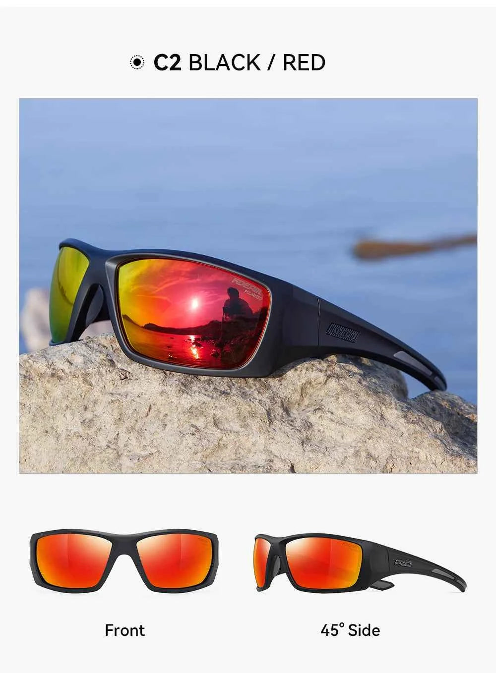 KDEAM High Quality TR90 Material Riding Sunglasses Men&