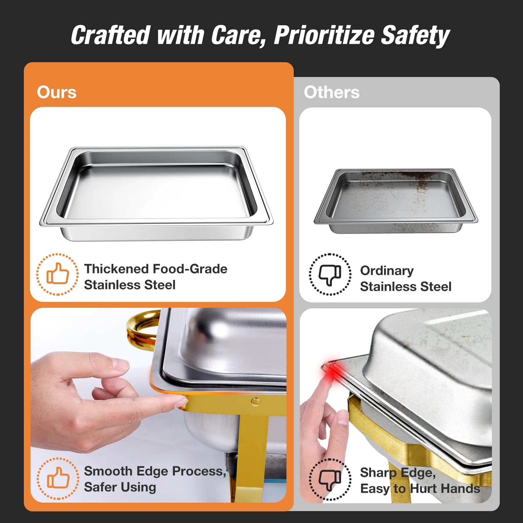 8QT Stainless Steel Camp Stove Chafing Dish