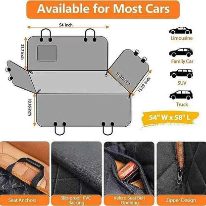 Dog Car Seat Cover Waterproof Pet Dog Carriers Travel Mat Hammock For Small Medium Large Dogs Car Rear Back Seat Safety Pad