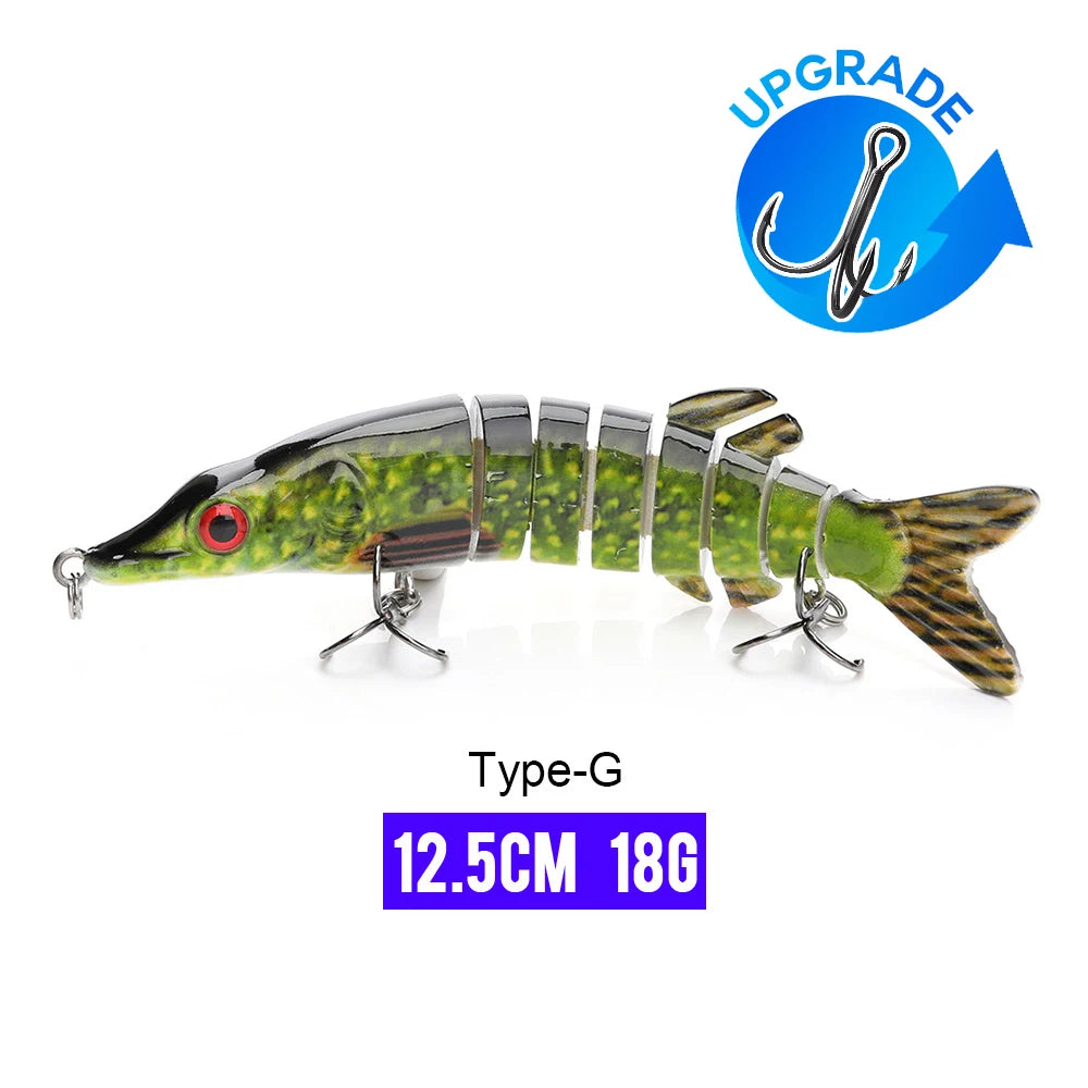 VTAVTA Jointed Swimbait Crankbait – Sinking Wobbler, 6/7/8-Segment, 10–14cm, 60+ Colors