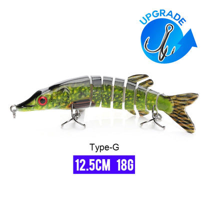 VTAVTA Jointed Swimbait Crankbait – Sinking Wobbler, 6/7/8-Segment, 10–14cm, 60+ Colors