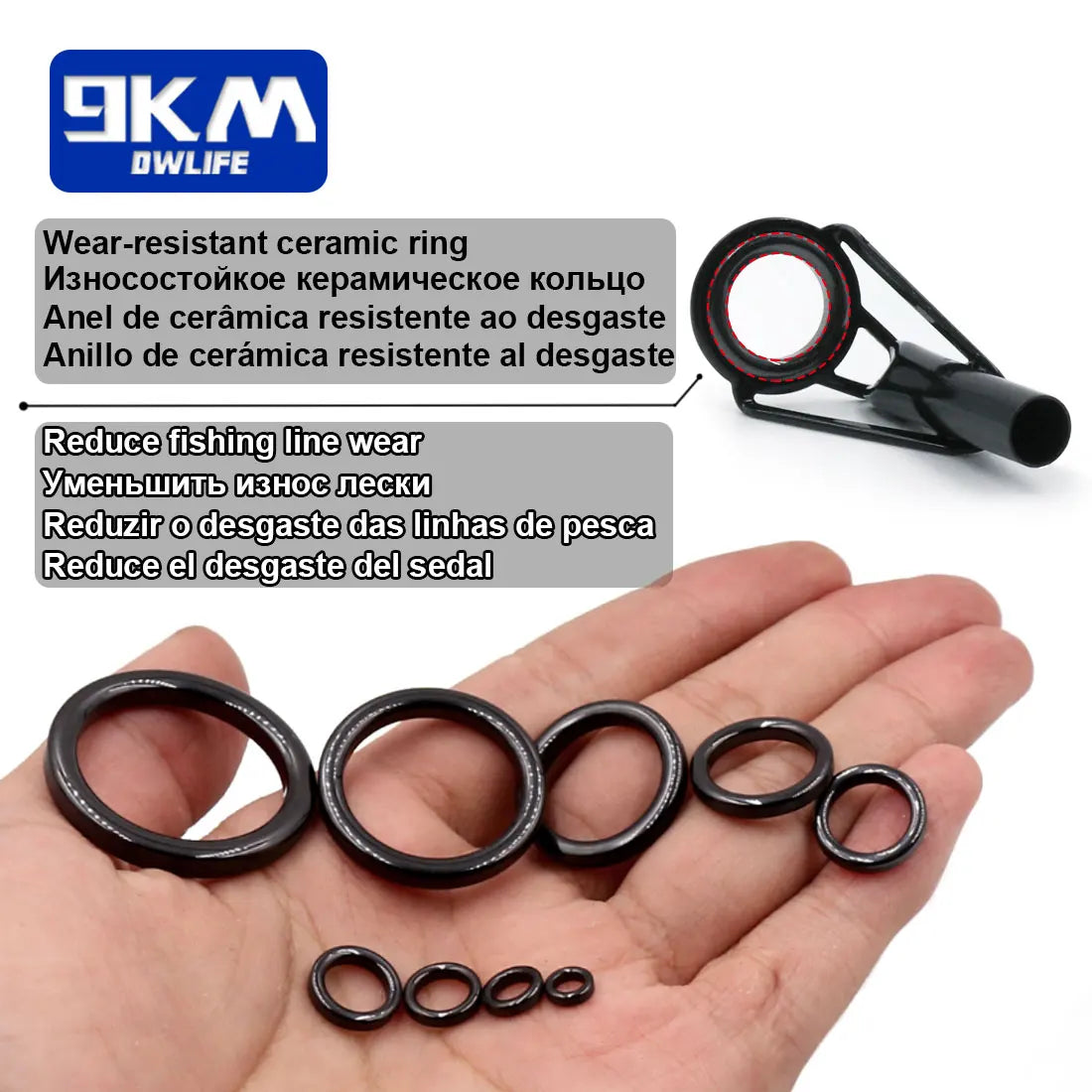 9KM DWLIFE Fishing Rod Tip Repair Kit – Stainless Steel &amp; Ceramic Ring | 24–240 Pcs | Saltwater &amp; Freshwater