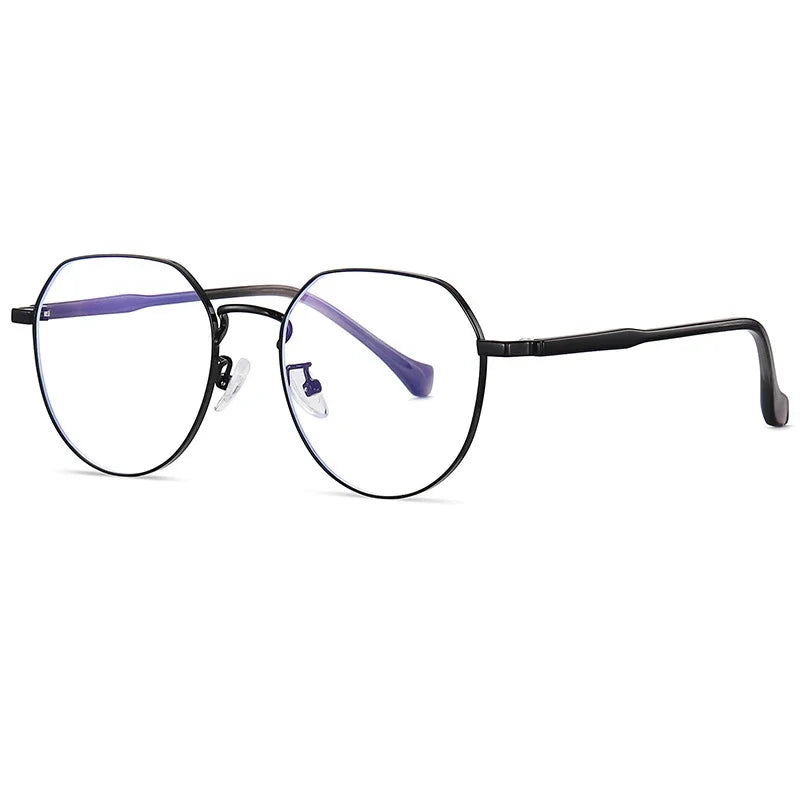 Handoer Blue Light Blocking Glasses – Full Rim Alloy Frame, Unisex Round/Oval