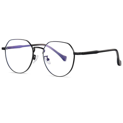 Handoer Blue Light Blocking Glasses – Full Rim Alloy Frame, Unisex Round/Oval