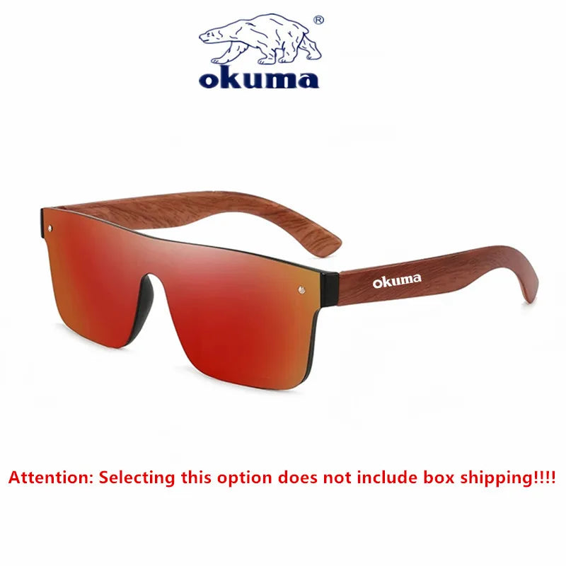 Polarized Fishing Sunglasses UV400 – Wood Grain Arms, Cycling, Driving &amp; Outdoor