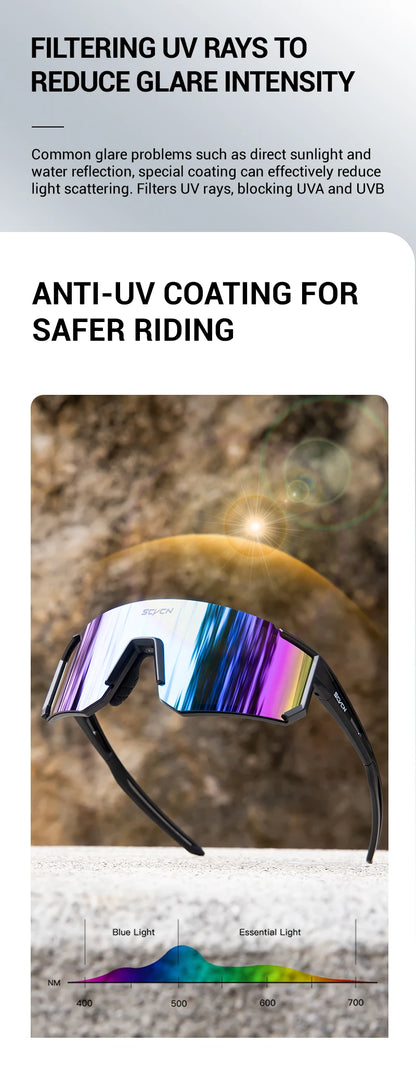 SCVCN Y2K Cycling Sunglasses – UV400 Polycarbonate Road Bike Glasses for Men &amp; Women | Street, Driving, Hiking, Golf