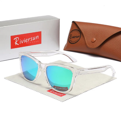 RIVIERSUN Classic Polarized Sunglasses – UV400 Unisex Retro Square Eyewear