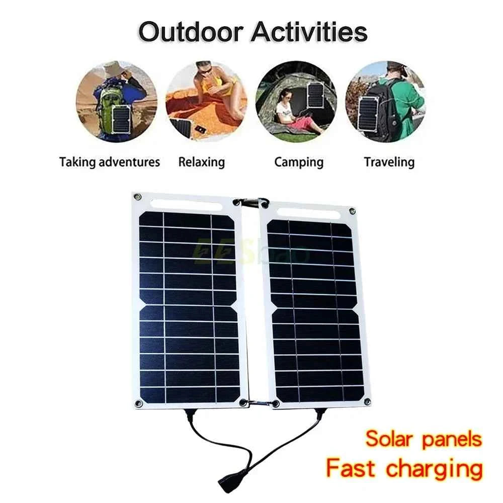 Portable Solar Panel Charger – 5V USB | Camping, Hiking &amp; Outdoor Phone Charging
