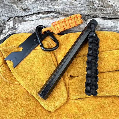Bear Grylls Survival Fire Starter Magnesium Flint Rod, Portable Emergency Firesteel Kit Compass Whistle for Camping Hiking Tool