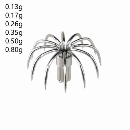 20-Piece Stainless Steel Squid &amp; Cuttlefish Hook Set – Umbrella P-Series (10 Sizes)