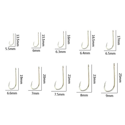 Silver Long Handle Hook Bait Barbs Shank Fishing Hooks Set Silver Metal Bait Holder Sharp Point Corrosion Resistant 50/100pcs